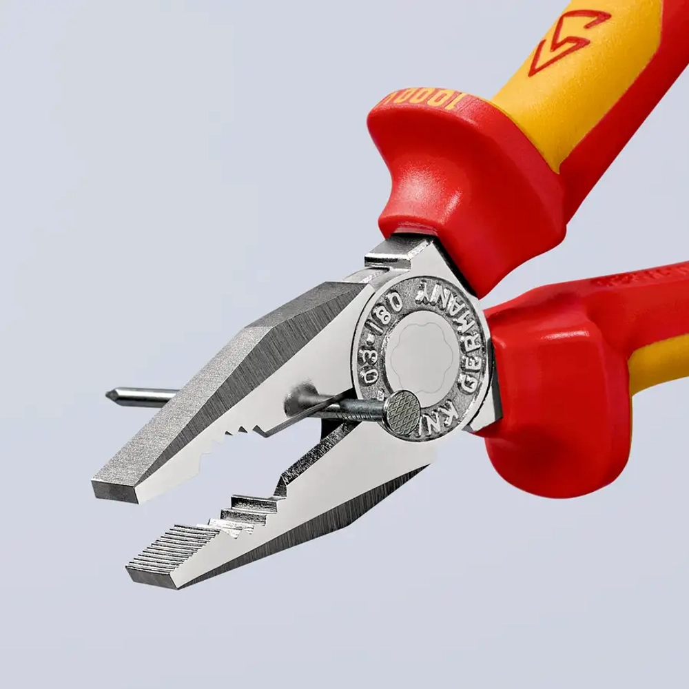 Плоскогубцы комбинированные хромированные 180 мм Knipex 03 06 180