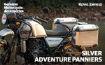Кофры боковые Royal Enfield, тип - "Adventure", серебристого цвета, арт. 1990274