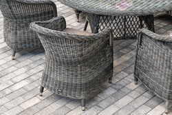 "Эспрессо–150 R" обеденная группа плетеная, цвет графит