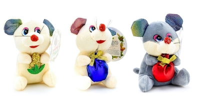 Мягкая игрушка Мышь 12см., пакет D-4516