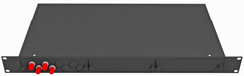 Кросс оптический стоечный  TopLAN КРС-Top-1U-04ST/U-OS2-BK