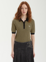 Мужкое Поло Chequerboard Knitted Shirt