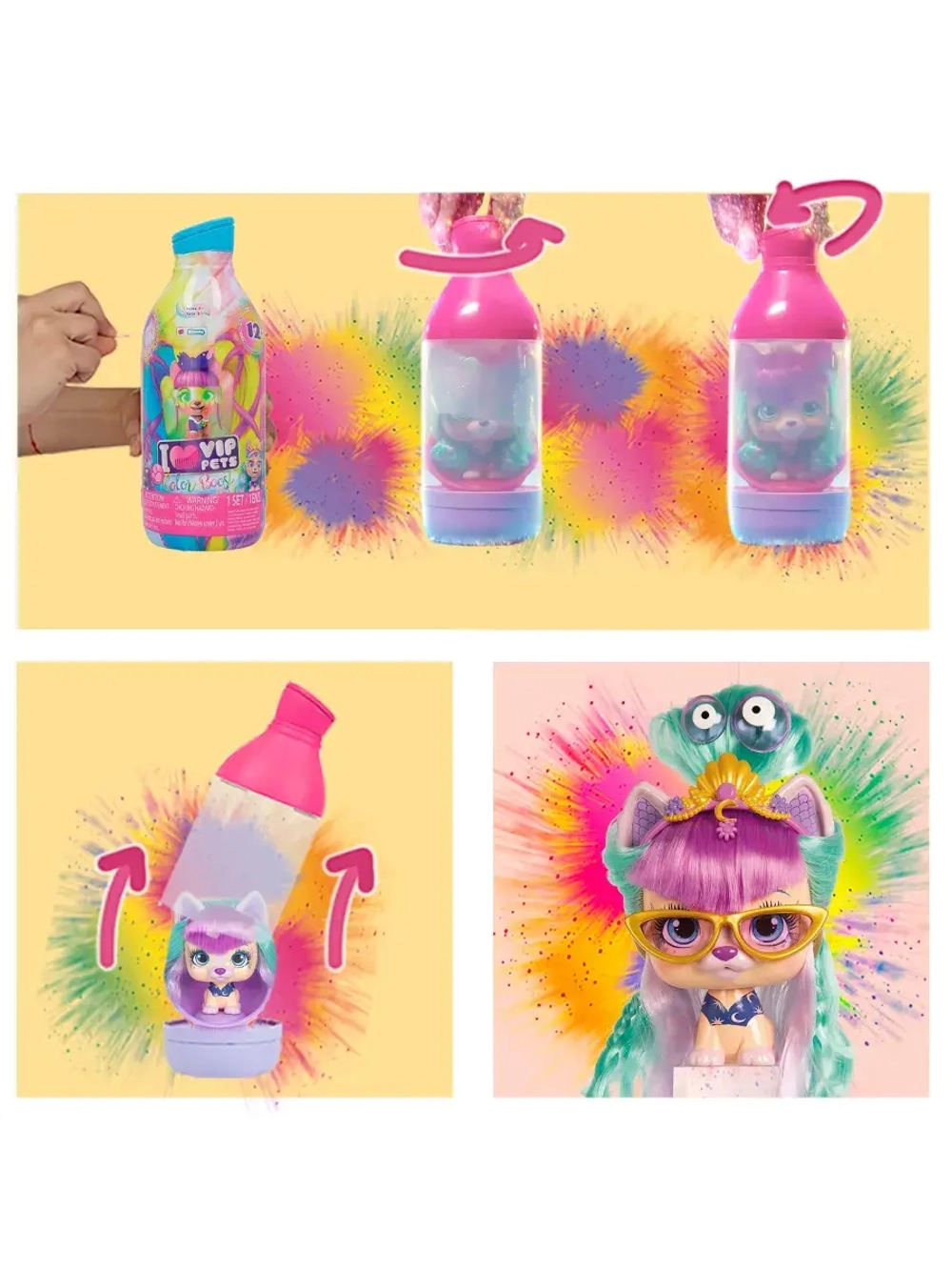 Игрушка Фигурка VIP Pets Color Boost Модные щенки