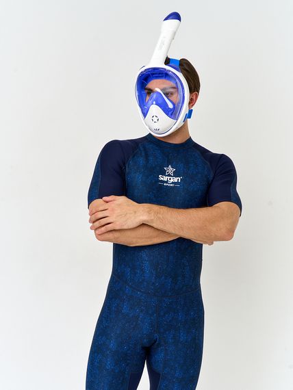 Маска полнолицевая Sargan Планета океан 2.0 белый/синий