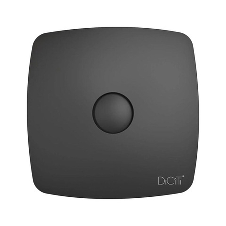 Вентилятор осевой вытяжной DiCiTi Rio 4C Matt black, с обратным клапаном, D 100, 14 Вт