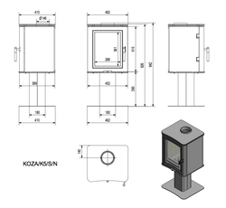 Печь-камин KOZA/K5/S/N