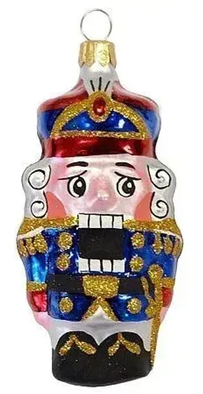 Елочное украшение Щелкунчик 85 мм, стекло, Ёлочка (С1390)