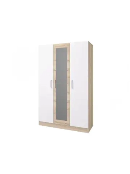 Шкаф для одежды Леси 3-х ств дуб сонома с зеркалами