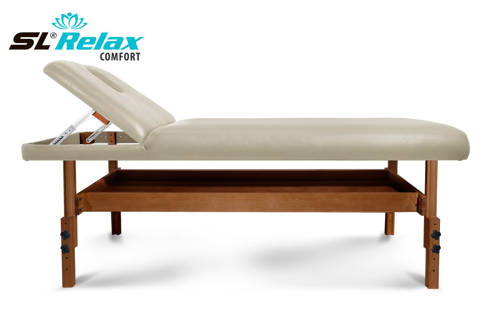 Массажный стол Relax Comfort бежевая кожа фото №5