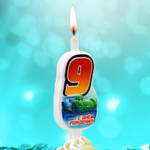 Свеча Цифра, 9 Тачки, 10 см