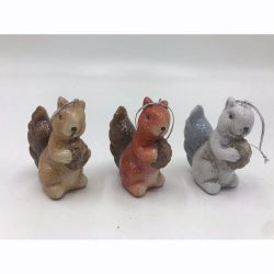 GAEM Изделие декоративное подвесное" Медвежонок, Птичка, Ёжик, Мышка, Белочка", L5,5 W3 H7 см, 24в.