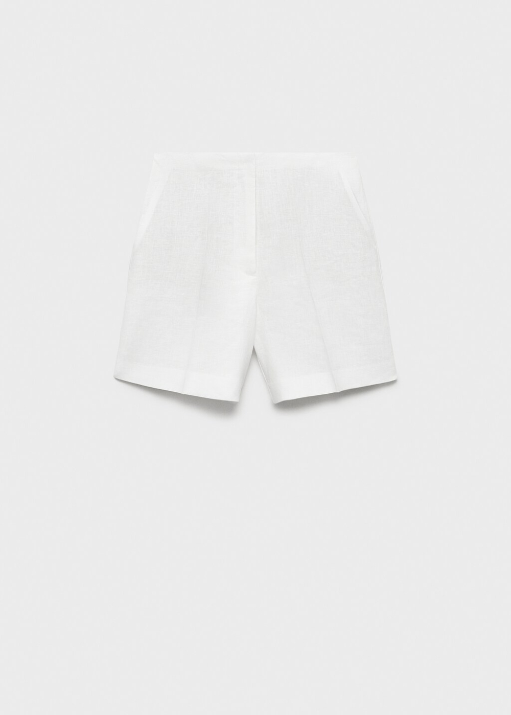 Прямые шорты изо льна со средней посадкой
