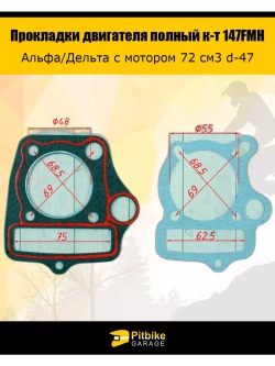 Набор прокладок ЦПГ 147FMH
