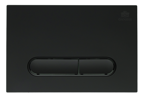 Кнопка для инсталляции с ПЛОСК. клав. (ЧЕРНЫЙ МАТ.)  GANZER  (24/1шт)