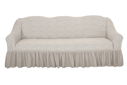 Чехол Жаккард на 3-х местный диван, цвет Слоновая кость