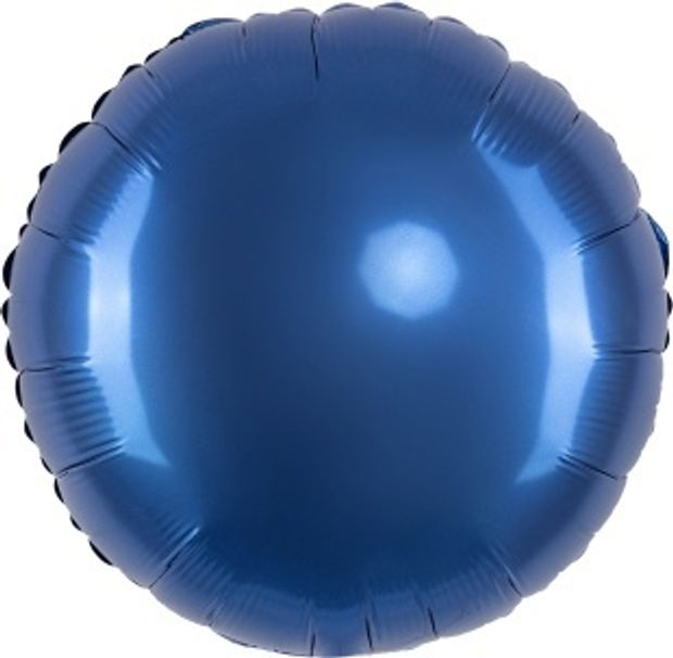 F Шар (18''/46 см) Круг, Темно-синий, Сатин(БГ-15)