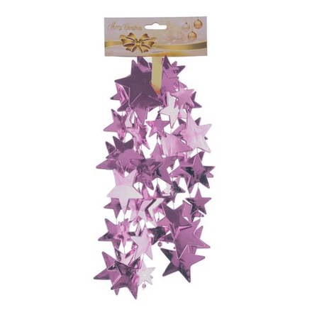 GAEM Украшение новогоднее Бусы "Звезды", D5,5 см, L1,8 м