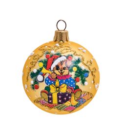 Элита НФШ-1332/3 Ел. украшение Шар «Собачка с подарками» 65 мм