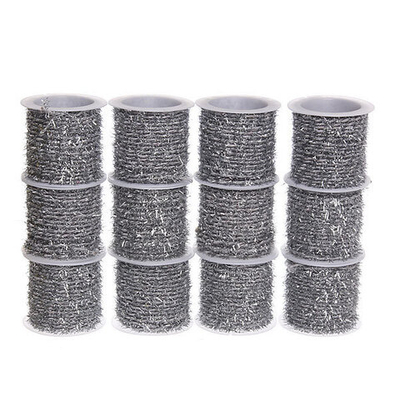 Шнур декоративный с бахрамой 4м серебро 12шт