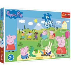 Puzzle "15 Maxi" - Peppa's happy day / Peppa Pig