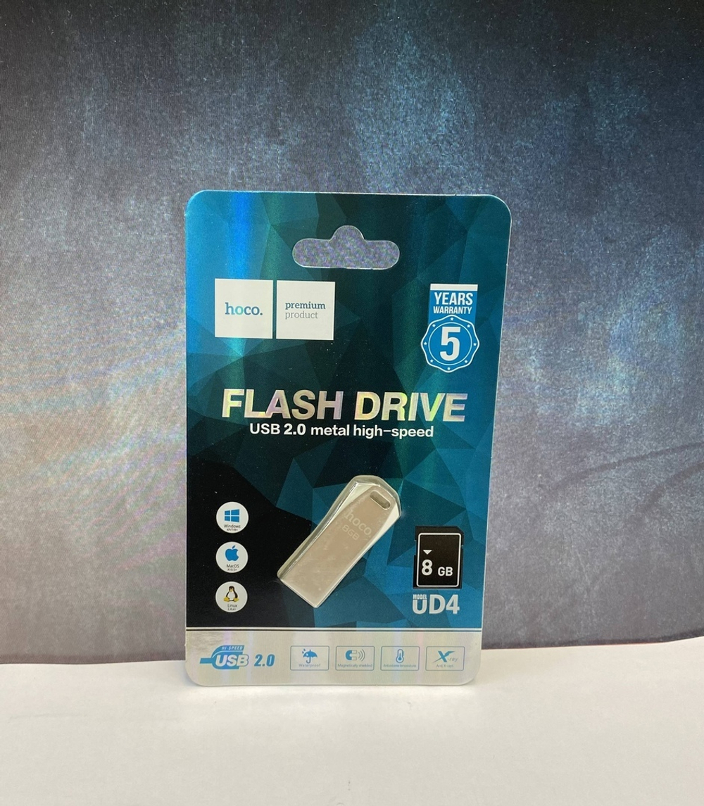 USB Флешка 8GB Hoco UD4, USB 2.0, металлическая