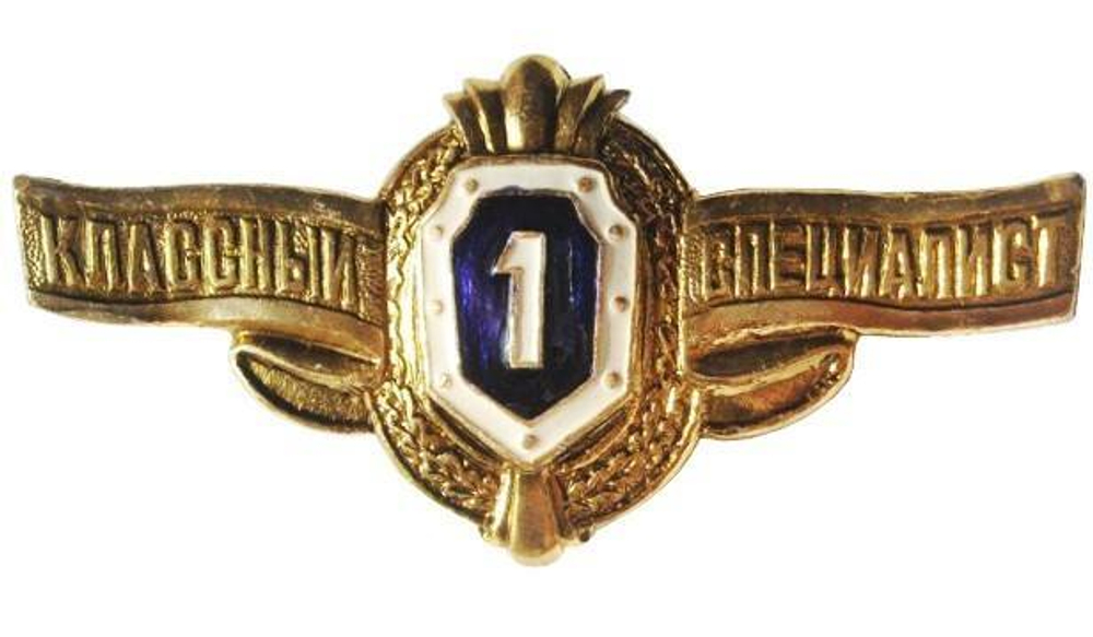 Значок классности 1 Классный специалист