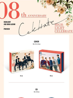 Альбом Highlight - Celebrate 2nd Mini Album 2 Version SET