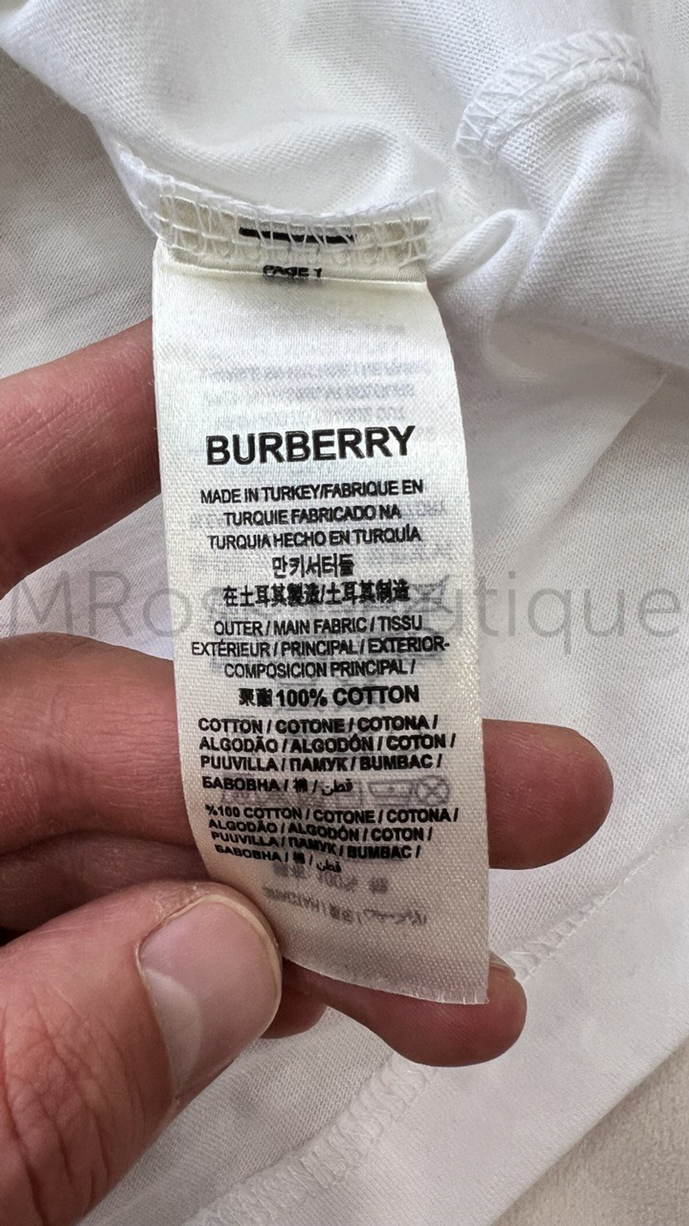 Белая футболка Burberry премиум класса