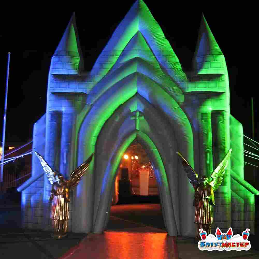 Надувной тоннель страха «Замок теней», 18×12×6,5 м