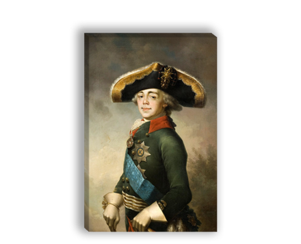 "Портрет Павла I", Боровиковский В. Л., картина для интерьера (репродукция)