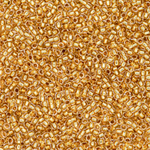 Японский бисер TOHO Round 15/0 (№701), с внутренним покрытием золотом 24K, прозрачный
