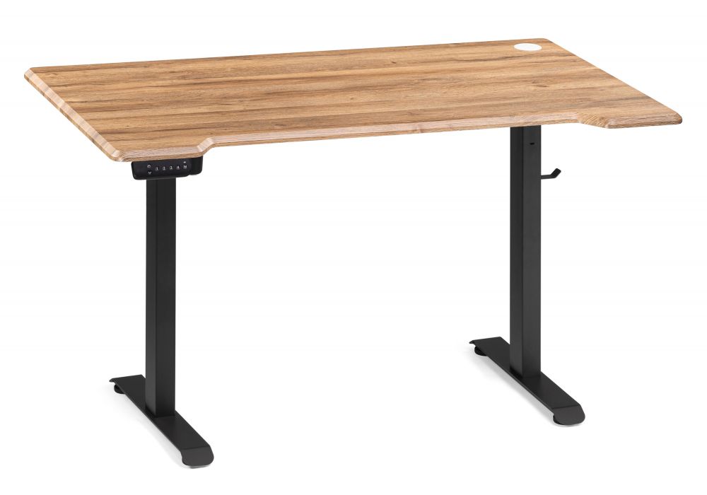 Компьютерный стол Маркос с механизмом подъема 140х80х75 дуб вотан / черный