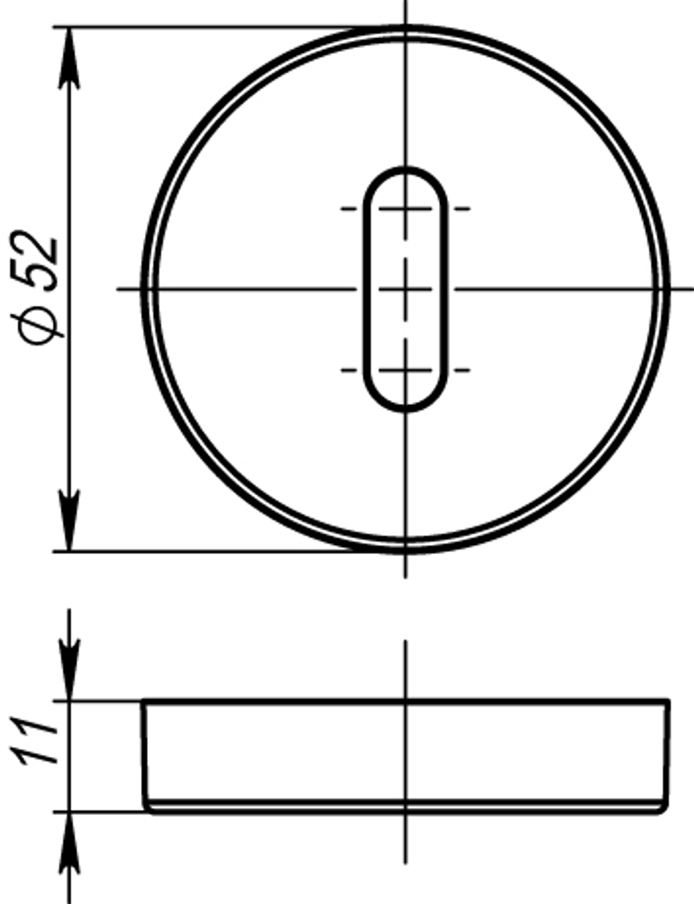 Накладка NORMAL PS URB CP-8  Хром 2 шт