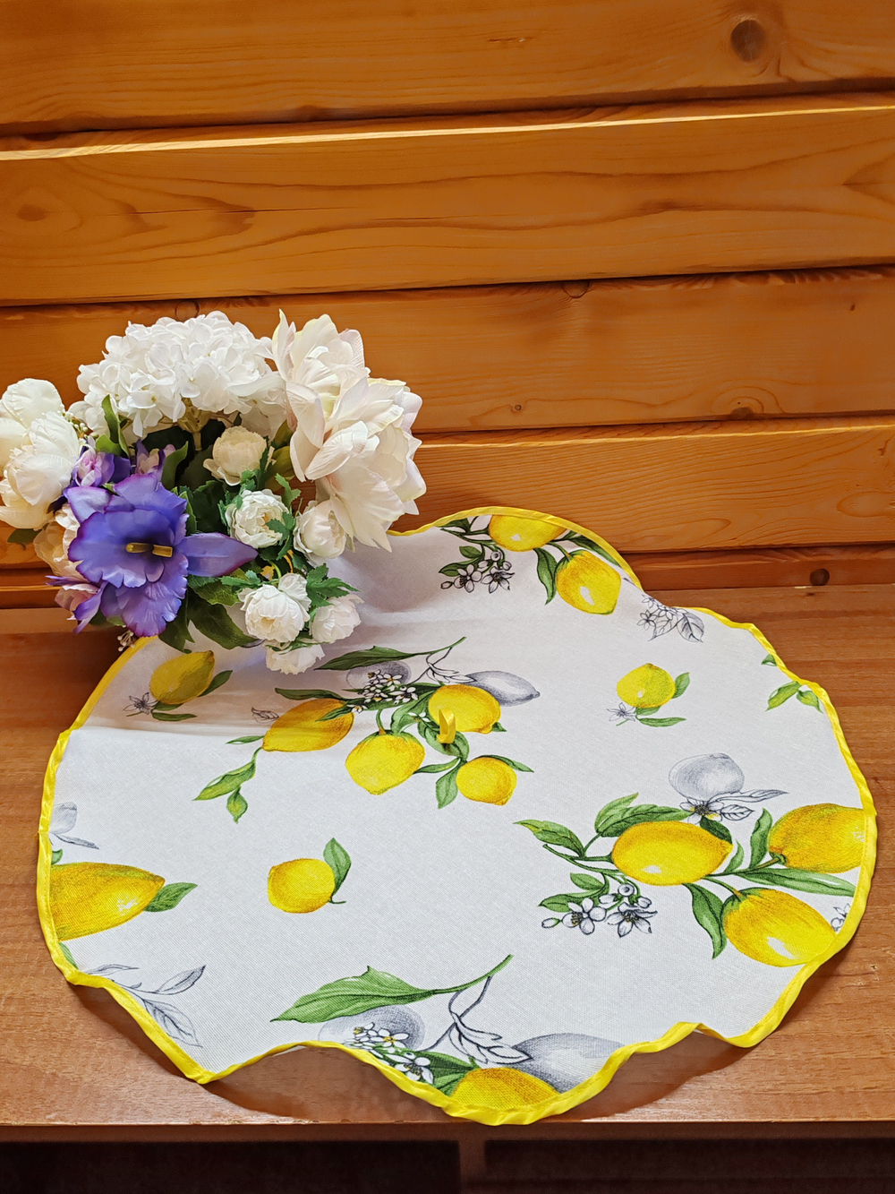 Полотенце кухонное, круглое, 2 шт, вафельное полотно