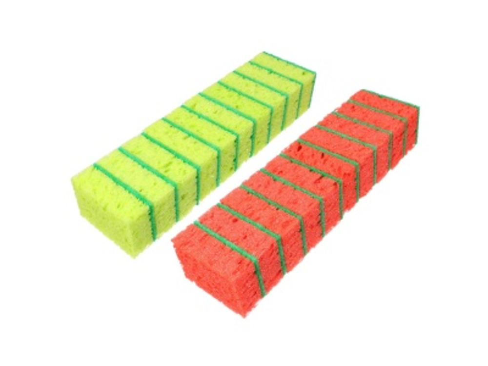 Набор губок для мытья посуды VETTA коралл 9,5*6,5*3,6см (10шт/уп)(20уп/кор)