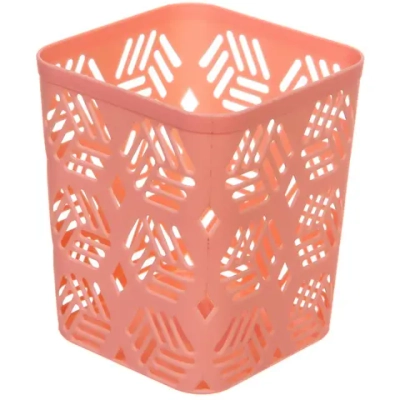 Подставка для столовых приборов пластиковая «Геометрия» 9*9*11см, микс цветов