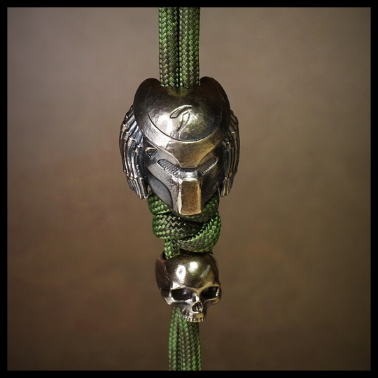 Темлячная бусина "Хищник + Черепок" для ножей , латунь