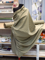5м. Сорочечная ткань для шитья, лен -50%, хлопок-50%, плотн. 125 г/м , шир. 145 см. "Полынь" пыльно-зеленый