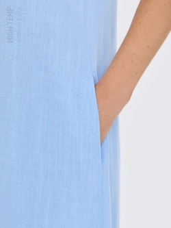 Льняной сарафан макси с карманами