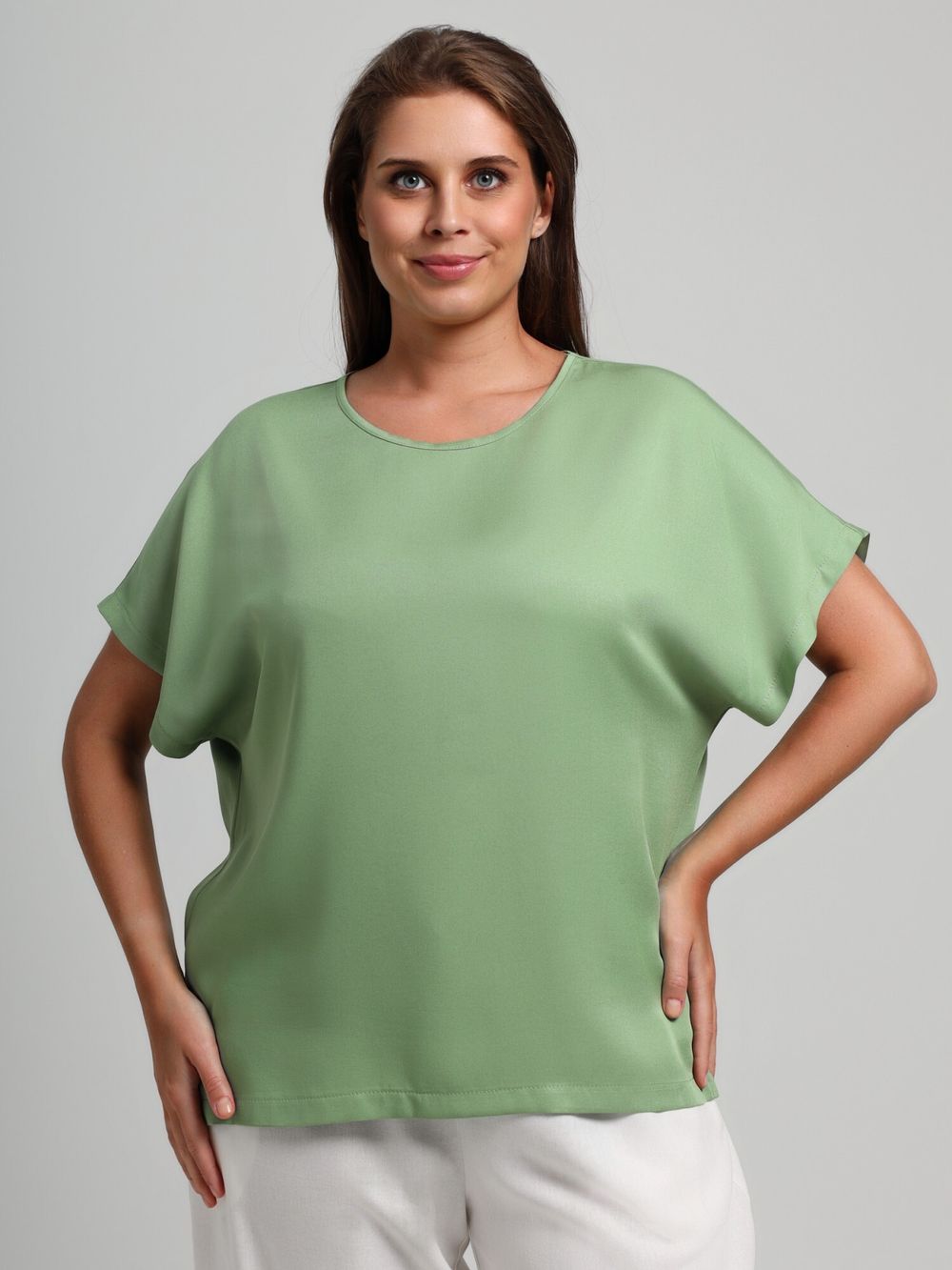 Блузка Летний драйв-4 Виотекс ЗЕЛЁНЫЙ