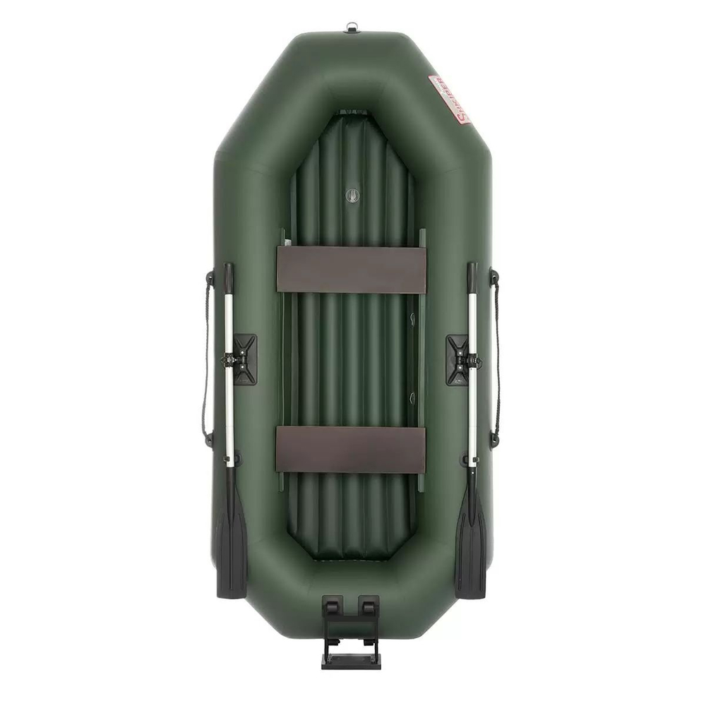 Лодка надувная для рыбалки Тонар Шкипер А280 надувное дно зеленый