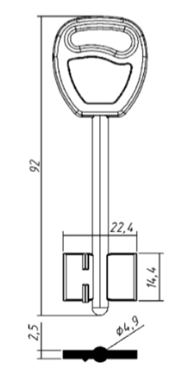 Заготовка дверняк ГАРДИАН 1 в пластике