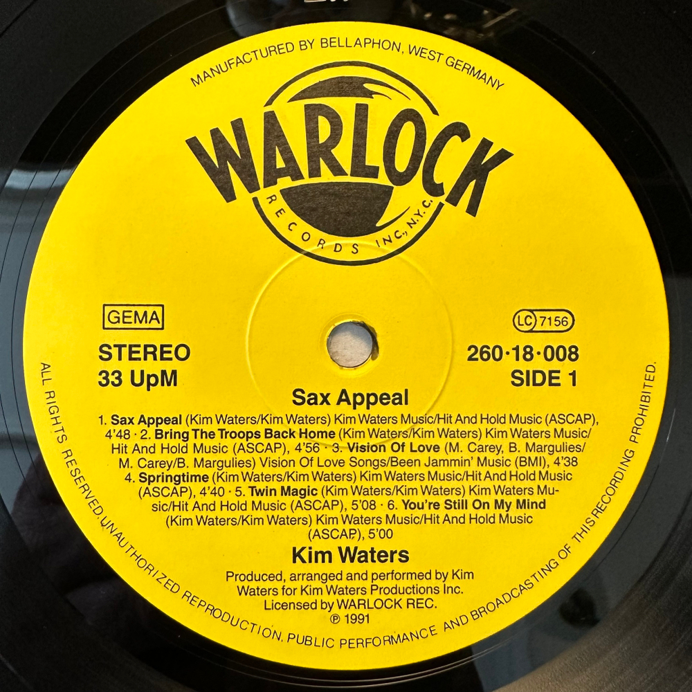 Kim Waters - Sax Appeal (Германия 1991г.)