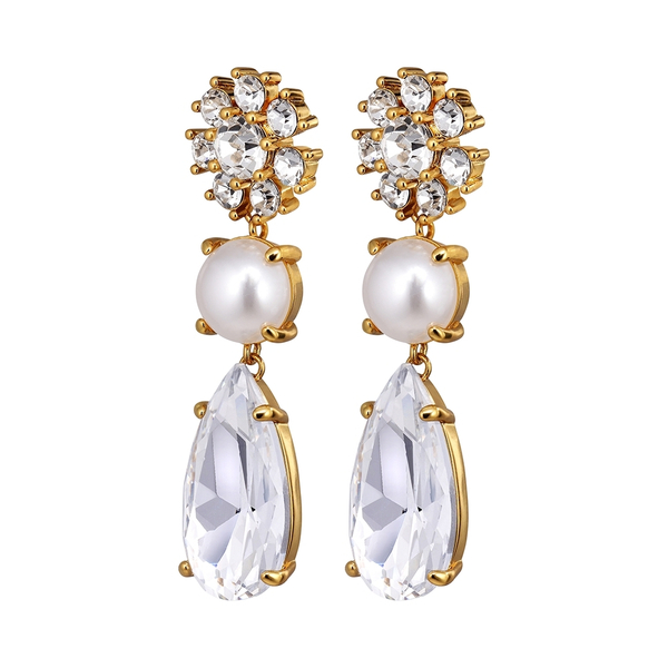 Серьги Dyrberg Kern MISIA SG CRYSTAL/WHITE PEARL 460515