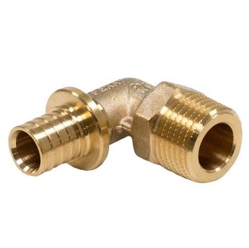 Угольник-переходник Рехау 20-R 1/2" MX с наружной резьбой НР латунь (11096931001)