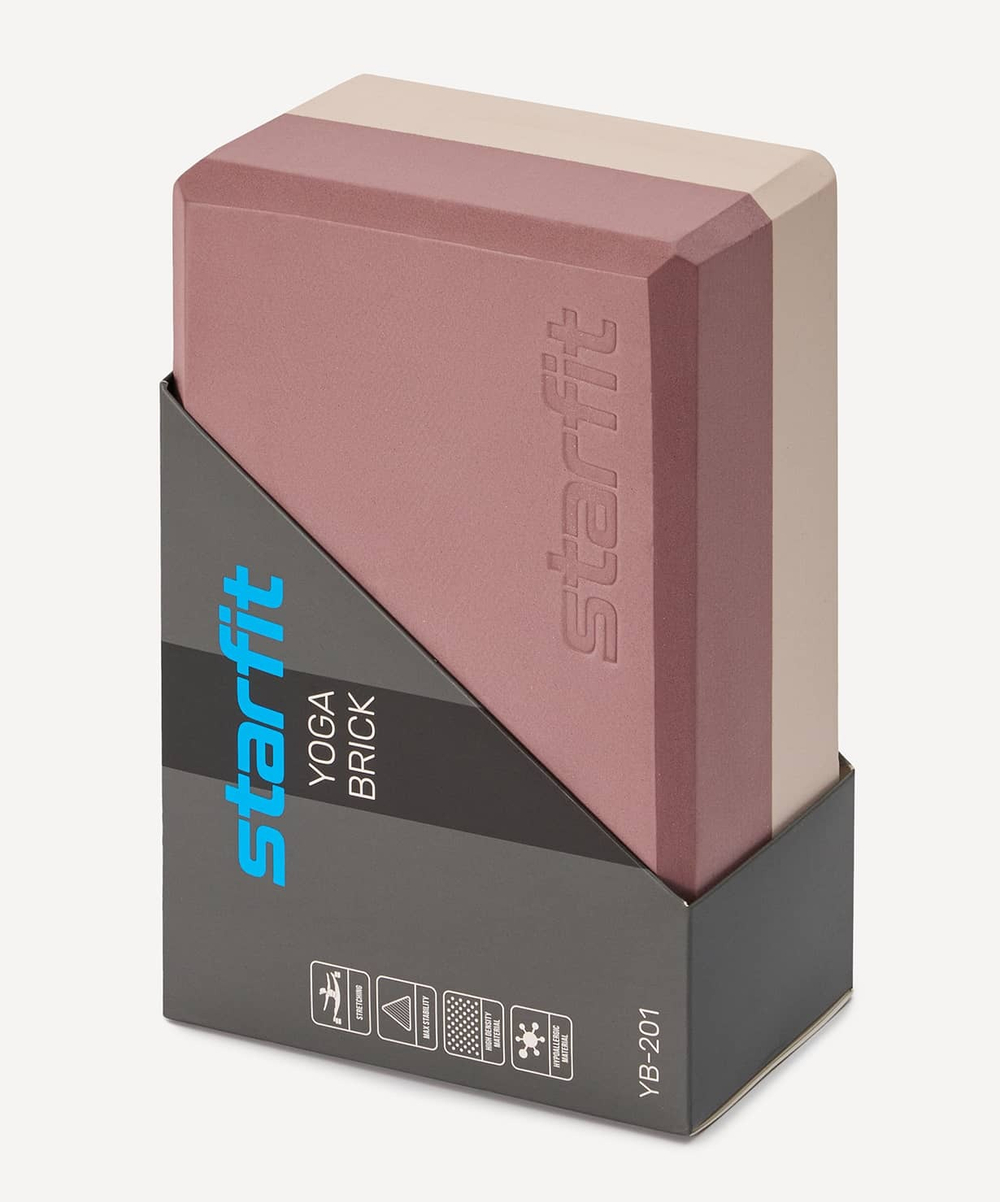 Блок для йоги YB-201 EVA, пыльная роза
