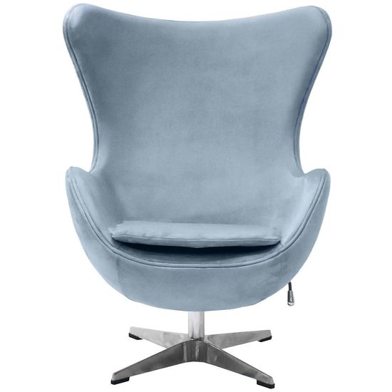 Кресло EGG STYLE CHAIR серый, искусственная замша