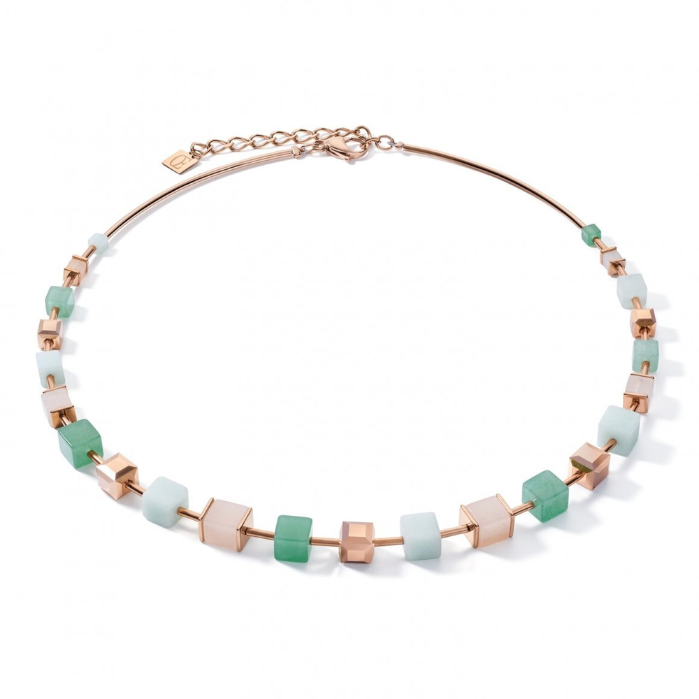 Колье Coeur de Lion Green Beige 5059/10-0510 цвет белый, зеленый