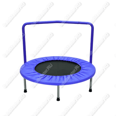 Каркасный батут с П-образной ручкой, диаметр 3 фт, синий