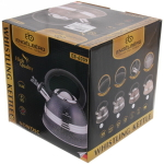 Чайник из нержавеющей стали 3,5л «Грация» со свистком, черный